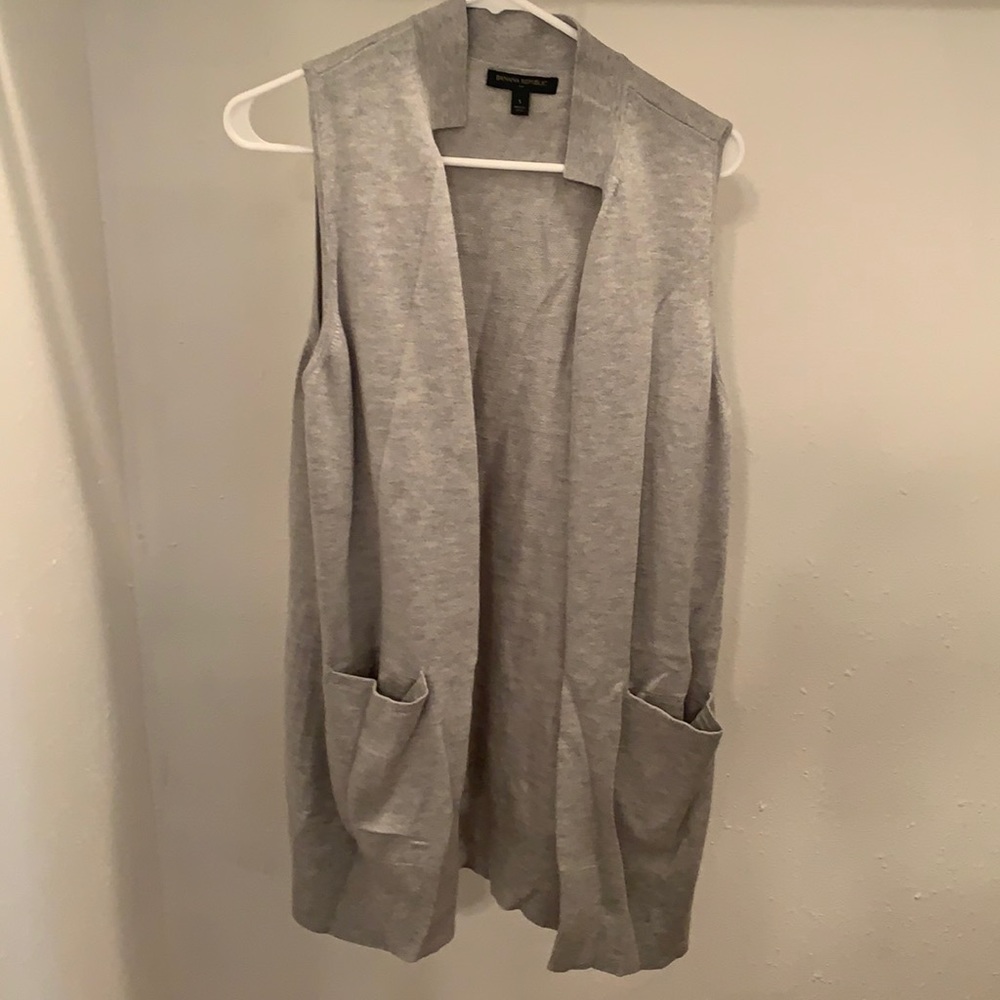 Banana Sweater Vest with Pockets